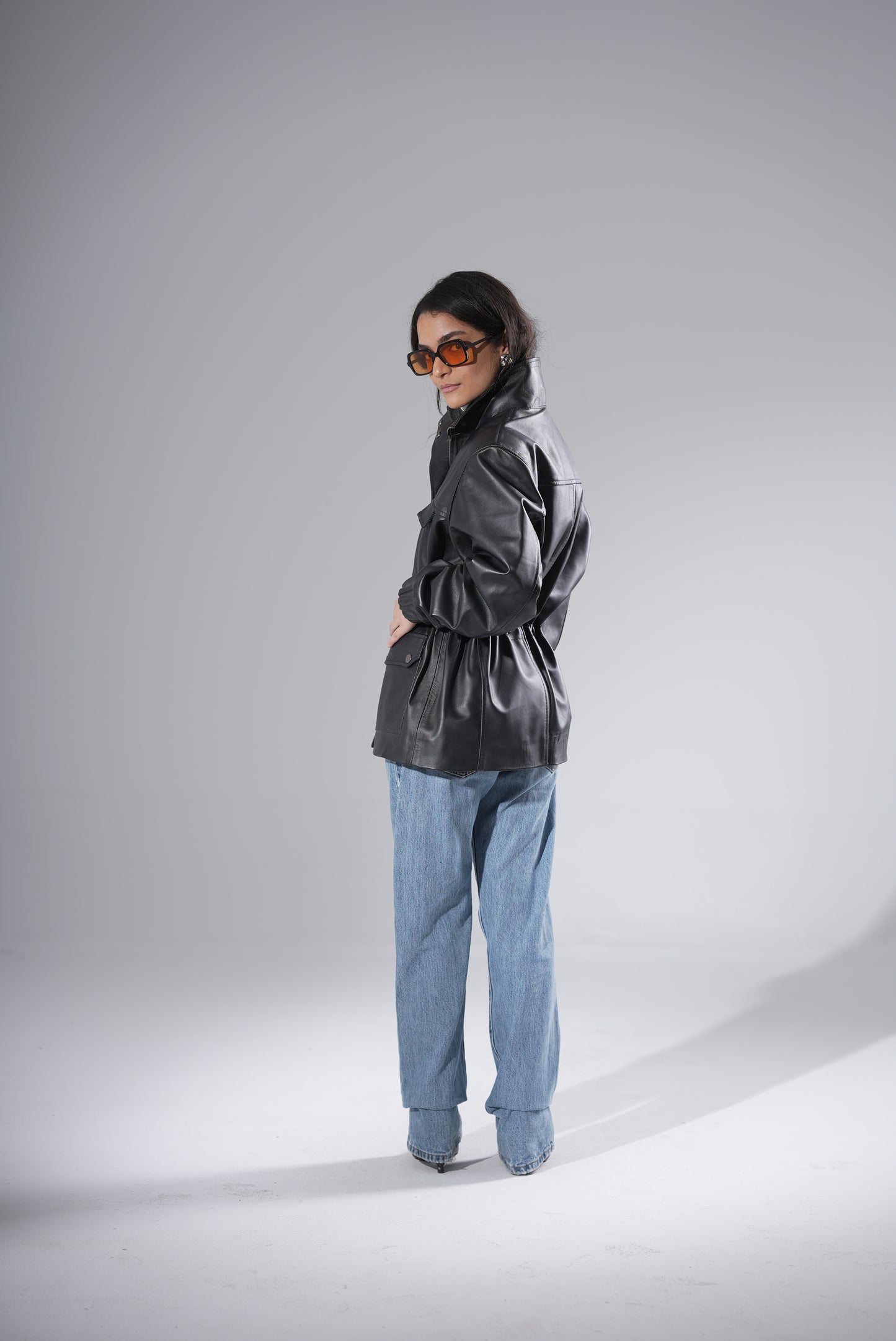 Raye Leather Jacket - Black