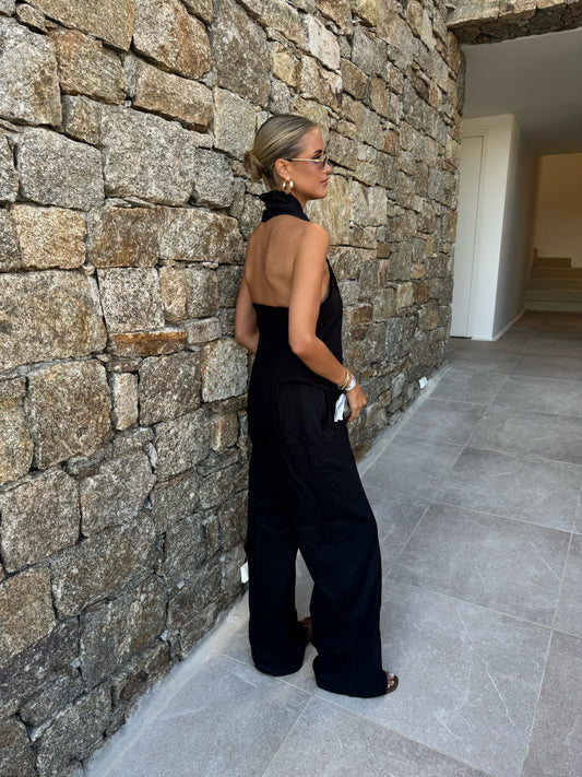 Moni Linen Set (Black)