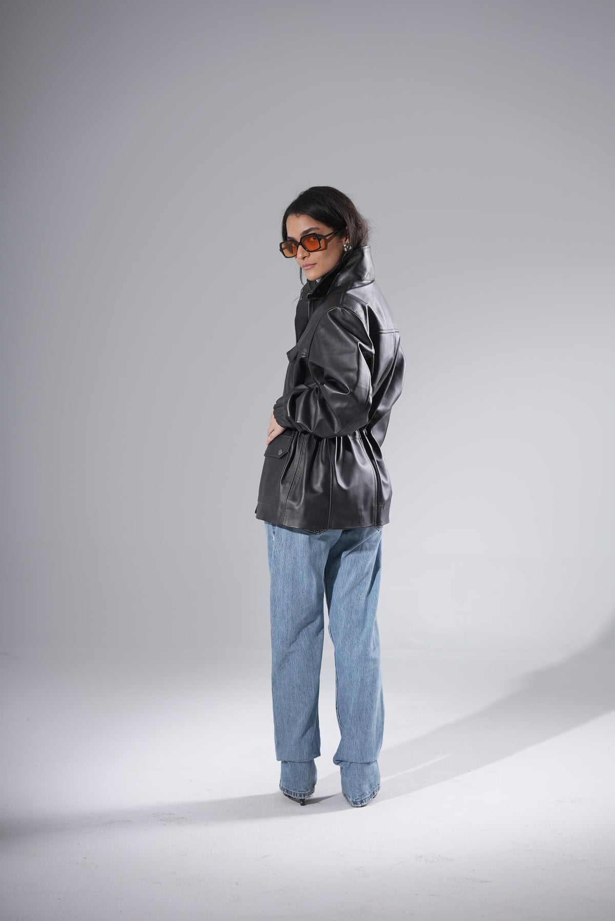 Raye Leather Jacket - Black