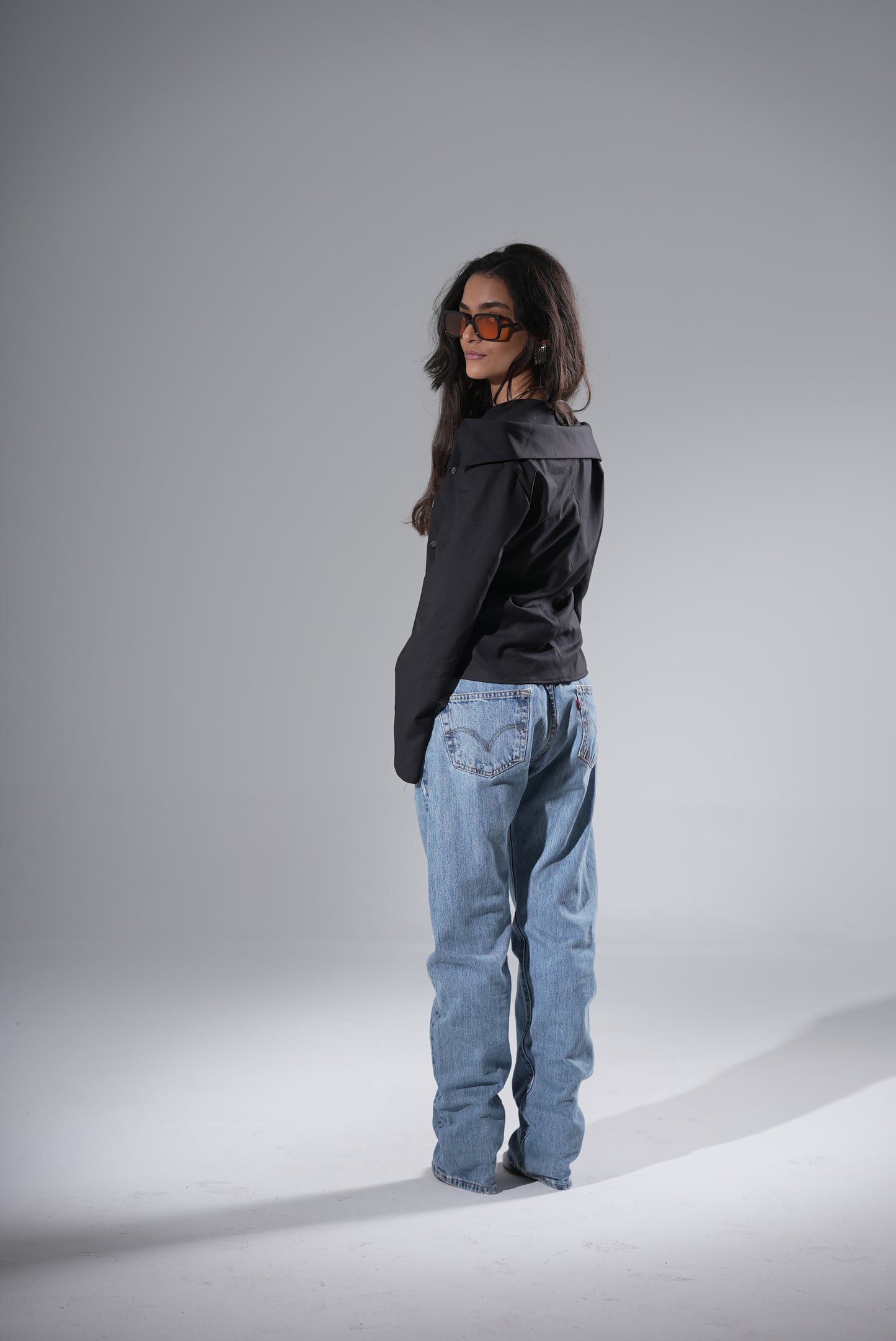 2-in-1 Deconstructed Blazer - Black