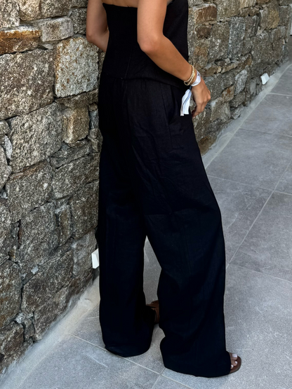 Moni Linen Pants (Black)