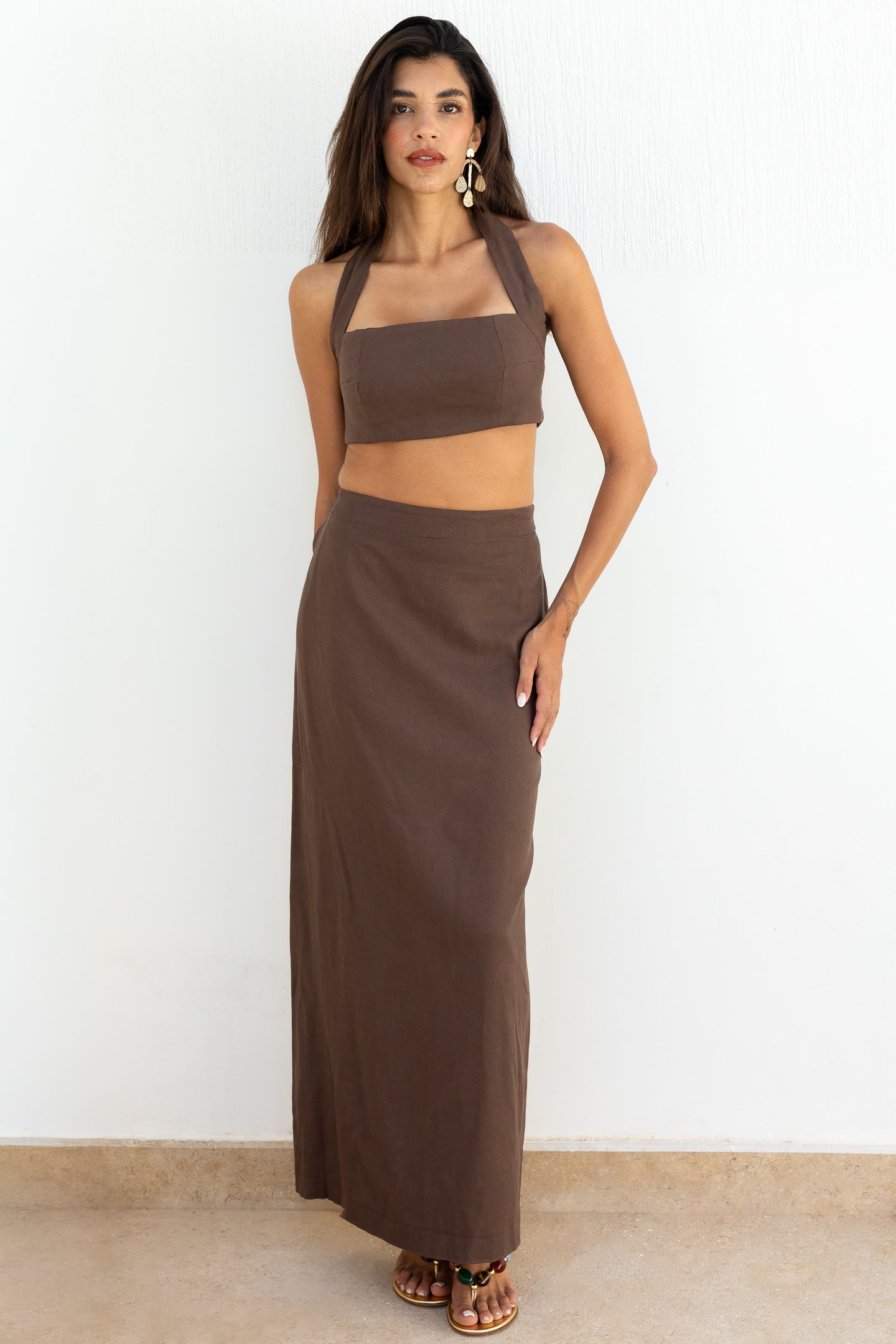 Sahara Linen Set (Brown)
