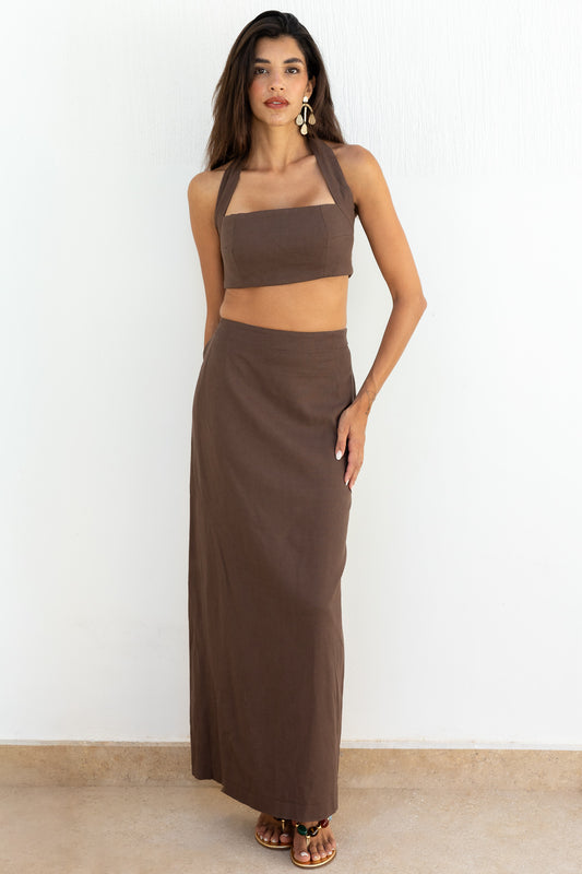 Sahara Linen Set (Brown)