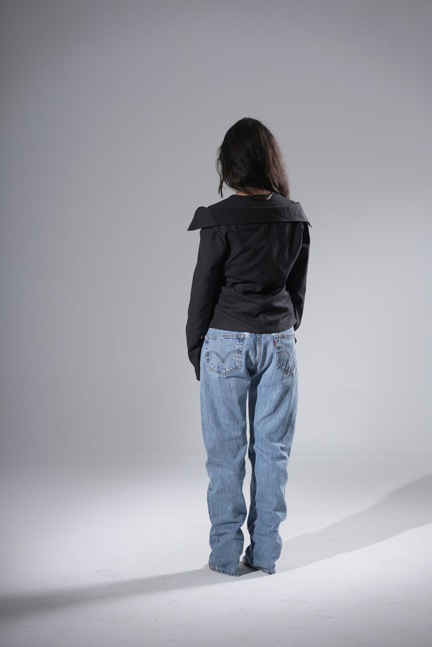 2-in-1 Deconstructed Blazer - Black